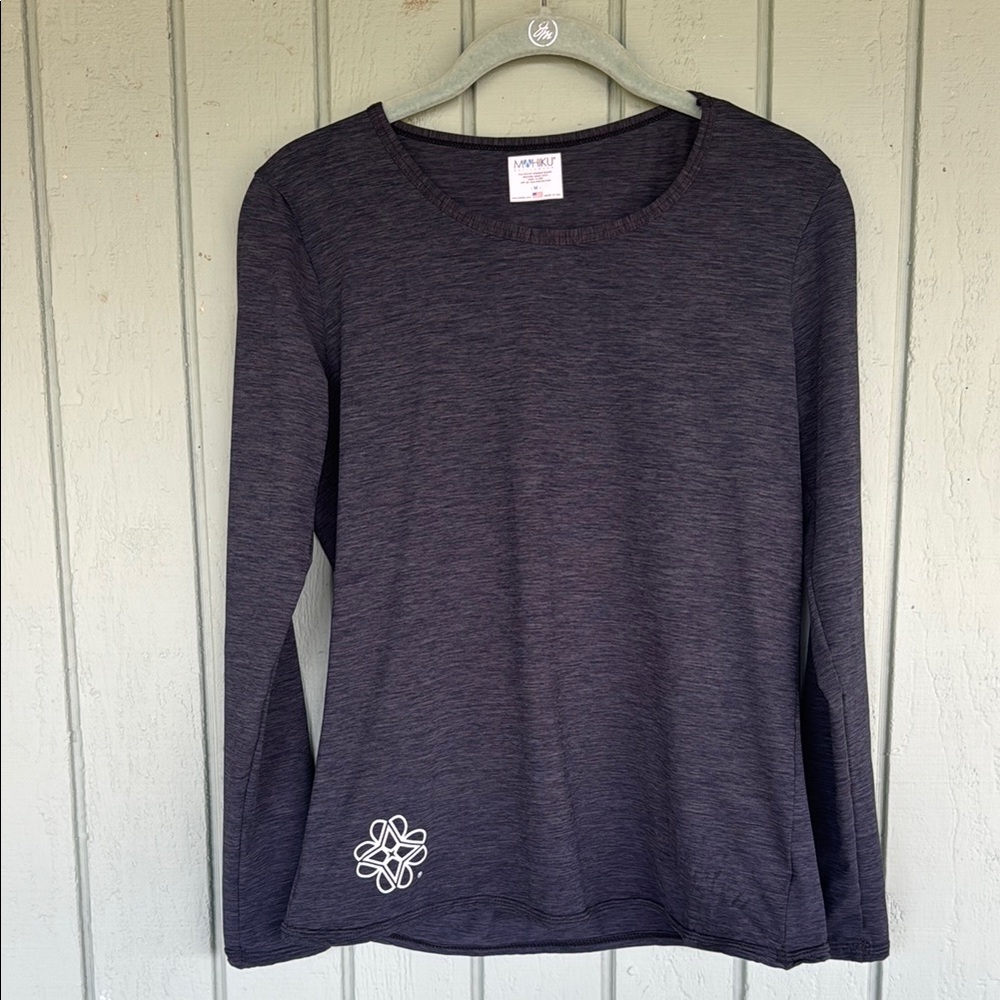 Mohiku Marled Charcoal Long Sleeve Tee with SPF 30+